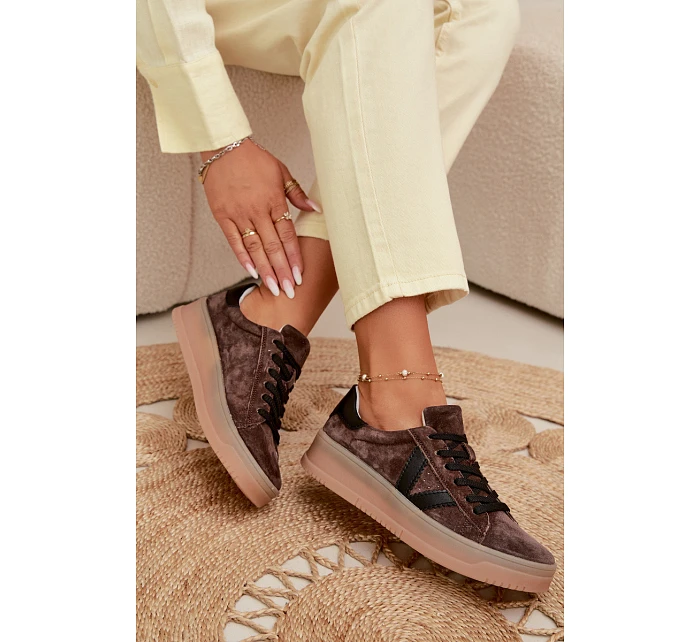 Dámské tenisky Vinceza 79597 na platformě hnědé Dámské tenisky Vinceza 79597 na platformě hnědé