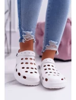 Dámské Nazouváky Bílé Pěnové Crocsy EVA Dámské Nazouváky Bílé Pěnové Crocsy EVA