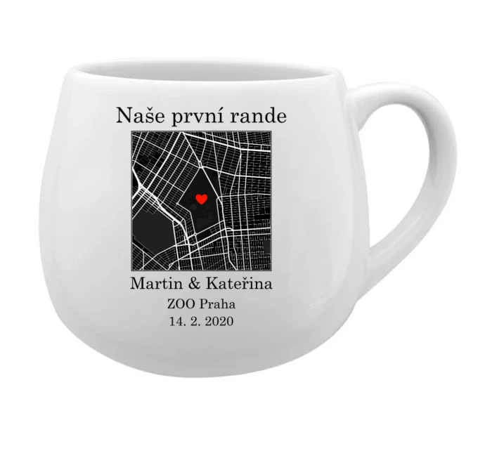 Personalizovaný hrneček s mapou Personalizovaný hrneček s mapou
