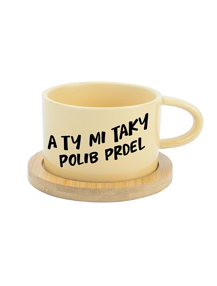A TY MI TAKY POLIB PRDEL - žlutá hrníček makronka 200 ml