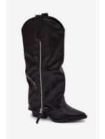 Kozačky na podpatku model 221525 Step in style Kozačky na podpatku model 221525 Step in style