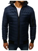 Pánská prošívaná bunda bomber tmavě modrá TX2228 Pánská prošívaná bunda bomber tmavě modrá TX2228