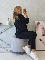 Zateplený set roláku a kapuce černý