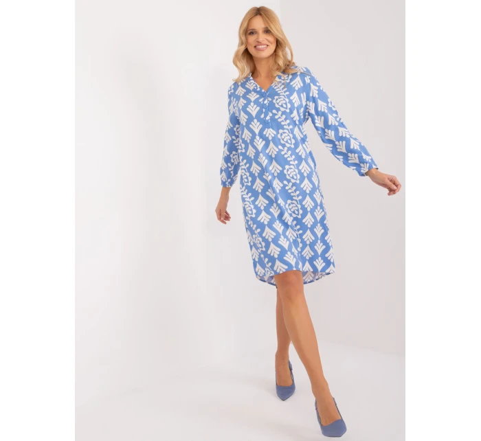 Šaty D73771M30427A světle modré