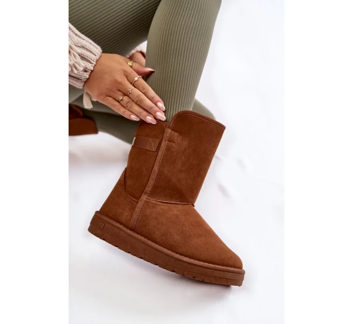 Dámské vysoké boty do sněhu Big Star KK274616 hnědé Dámské vysoké boty do sněhu Big Star KK274616 hnědé