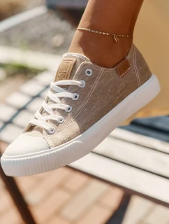 Dámské látkové tenisky Big Star – béžové