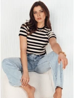 TARSON dámská pruhovaná halenka černá FashionStreet RY2384