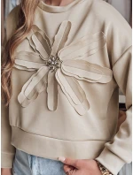Dámská oversize halenka s květinou light beige Dstreet model 21986564 - FashionStreet