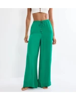 Summer Satin Trousers - GREEN - TRIUMPH GREEN - TRIUMPH