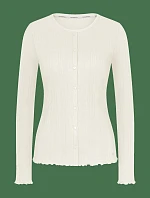 Versatile Rib Cardigan LSL - Silk White - TRIUMPH Silk White - TRIUMPH
