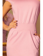 Dámské midi šaty v barvě lila se střihem model 9002298 - numoco