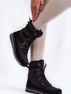 Dámské šněrovací boty do sněhu Progress model 21602444 Černé - Boto