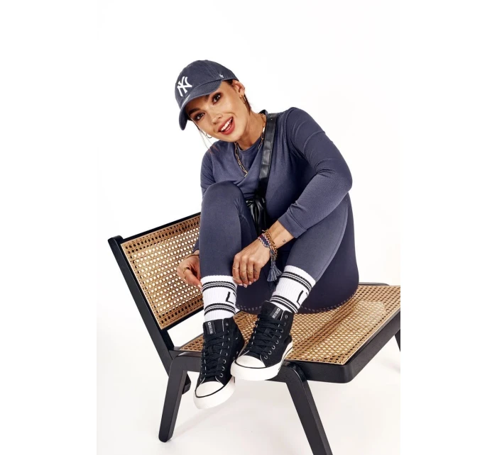 Dámské vysoké klasické tenisky Big Star - černé Dámské vysoké klasické tenisky Big Star - černé