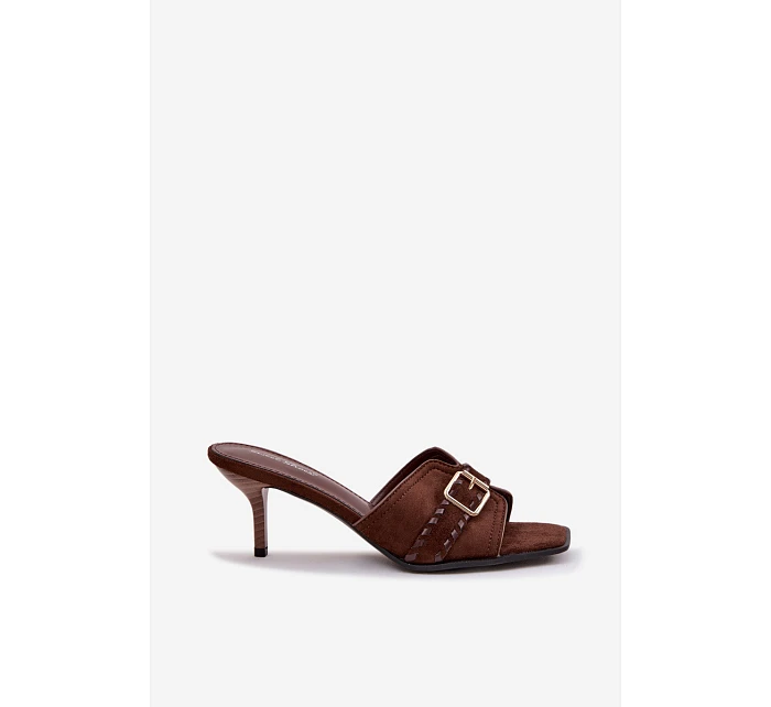 Dámské sandály model 22095429 hnědé - Sweet Shoes