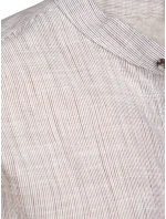 Pánská košile s dlouhým rukávem a límečkem hnědá Dstreet model 21989457 - FashionStreet