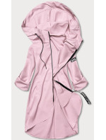 Tenký asymetrický dámský přehoz přes oblečení ve špinavě růžové barvě (B8117-81)