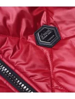 Červená dámská vesta s kapucí model 18822947 - S'WEST Červená dámská vesta s kapucí model 18822947 - S'WEST