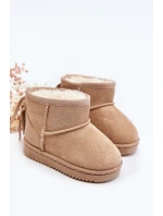 Dětské zateplené sněhule s frčkami béžové Mikyla