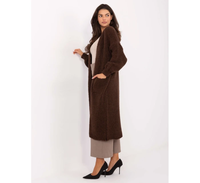 Sweter MI SW model 21393016 ciemny brązowy - FPrice Sweter MI SW model 21393016 ciemny brązowy - FPrice