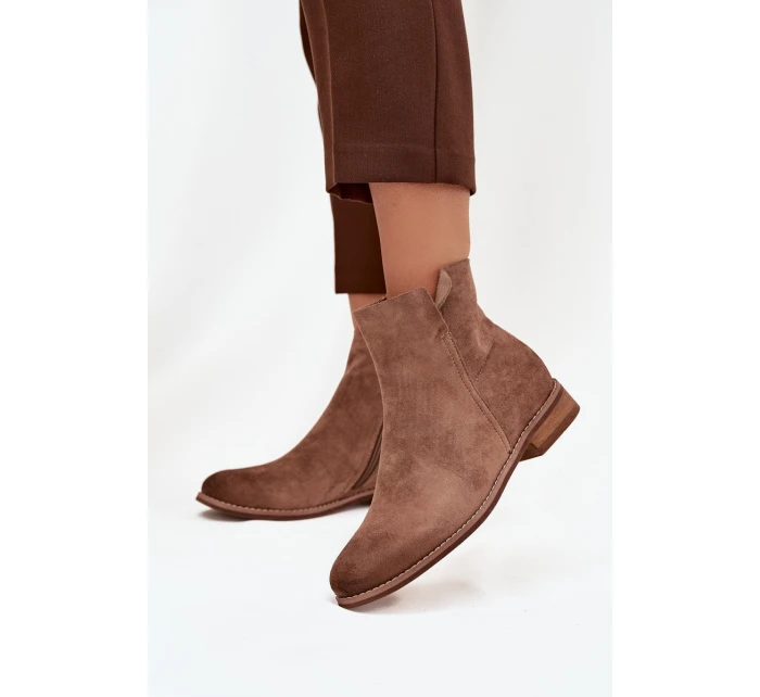 Dámské boty Vinceza – jasně hnědé, s nízkým podpatkem Dámské boty Vinceza – jasně hnědé, s nízkým podpatkem