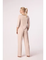 Dlouhé dámské pyžamové kalhoty model 20696306 Růžové - MEFEMI BY NIPPLEX