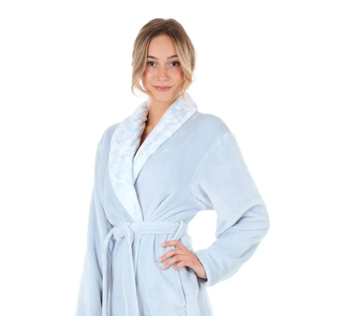 Dámský župan Flora 2556 jednobarevný ledově modrá - Vestis Dámský župan Flora 2556 jednobarevný ledově modrá - Vestis
