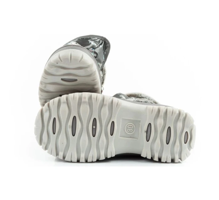 Lee Cooper zimní sněhule dětské zateplené sněhule pro dívky šedé