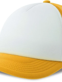 Atlantis Headwear Kid Rapper-S 5 panelová Trucker kšiltovka 33.0295 white/yellow