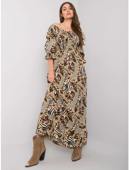 Šaty DHJ SK 13965.71P černá a béžová Šaty DHJ SK 13965.71P černá a béžová