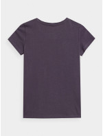 Dívčí tričko s potiskem 4FJSS23TTSHF387-50S tmavě fialové - 4F