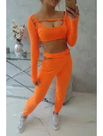 Sada s blůzou nahoře oranžová neonová Sada s blůzou nahoře oranžová neonová