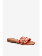 Dámské sandály na ploché podrážce oranžové Traivea Dámské sandály na ploché podrážce oranžové Traivea