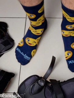 Duhové Ponožky Emotikony Smiley Sadness Brainy 3 Páry