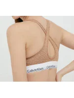 Dámská sportovní podprsenka QF1654E 796 hnědá/vzor - Calvin Klein