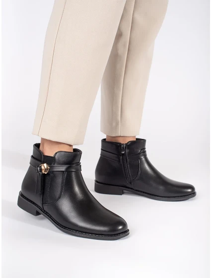 Trendy dámské kotníčkové boty na širokém podpatku Trendy dámské kotníčkové boty na širokém podpatku