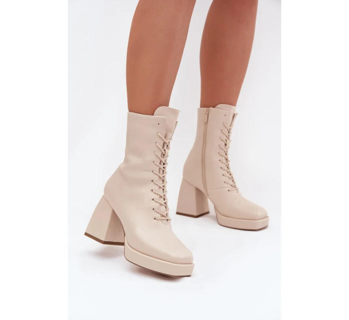 Boty na podpatku model 217785 Step in style Boty na podpatku model 217785 Step in style