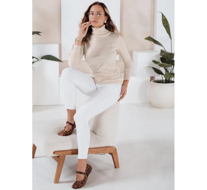 Dámský svetr s rolákem VANORIA cream FashionStreet MY2487