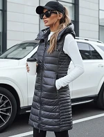 Dámská prošívaná vesta s kapucí šedá FashionStreet TY5254