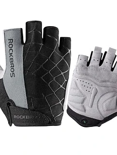 Cyklistické rukavice Rockbros S109GR velikost XL - šedé