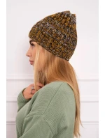 Veselá fleecová čepice K225 black+mustard Veselá fleecová čepice K225 black+mustard