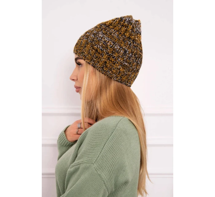 Veselá fleecová čepice K225 black+mustard Veselá fleecová čepice K225 black+mustard