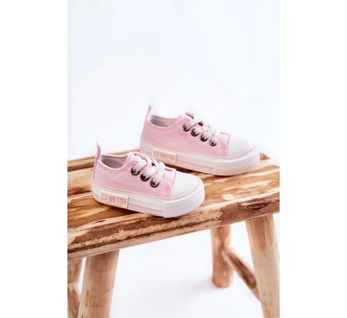 Dětské látkové tenisky BIG STAR model 21594682 Růžová - Big Star Shoes Dětské látkové tenisky BIG STAR model 21594682 Růžová - Big Star Shoes
