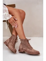 Dámské Boty Se Vzorem Hnědé S.Barski HY66-136