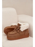 Dámské sněhule z přírodní semiš D.Franklin DFSH375006 Camel