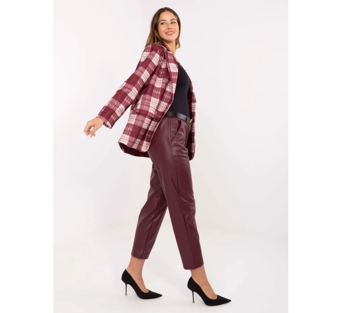 Spodnie IT SP model 21441131 bordowy - FPrice Spodnie IT SP model 21441131 bordowy - FPrice