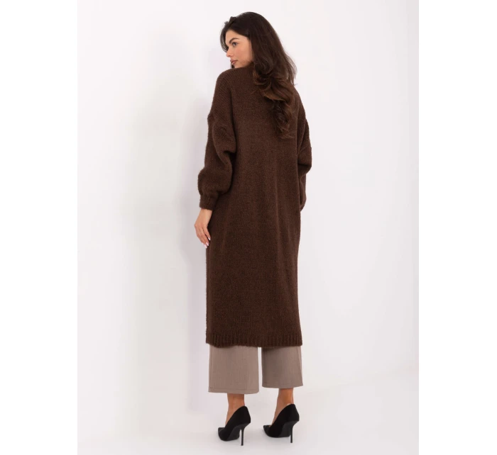 Sweter MI SW model 21393016 ciemny brązowy - FPrice Sweter MI SW model 21393016 ciemny brązowy - FPrice