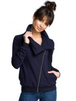 model 18001782 Mikina s kapucí na zip tmavě modrá - BeWear