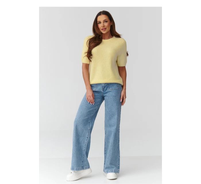 Svetr s krátkým rukávem model 224077 Makadamia Svetr s krátkým rukávem model 224077 Makadamia