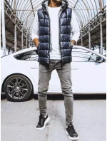 Pánská tmavě modrá vesta FashionStreet TX4140 Pánská tmavě modrá vesta FashionStreet TX4140