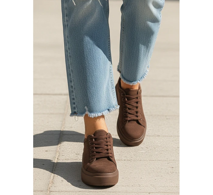Dámské hnědé tenisky Dstreet model 21996196 - FashionStreet